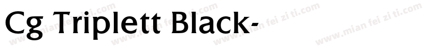 Cg Triplett Black字体转换